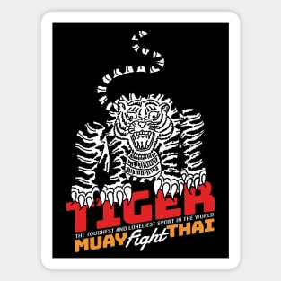 Muay Thai Fight Sak Yant Tiger Magnet